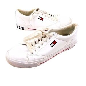 Tommy Hilfiger White Sneakers Leather Women's 8M